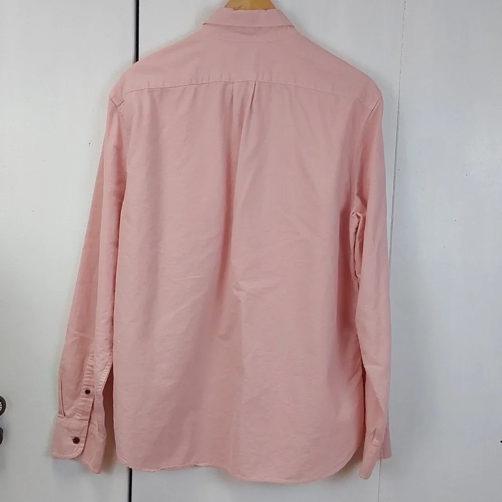 J.Crew |Pink Slim Untucked Shirt Chest Pocket Preppy Dress Shirt Acadamia Sz.L